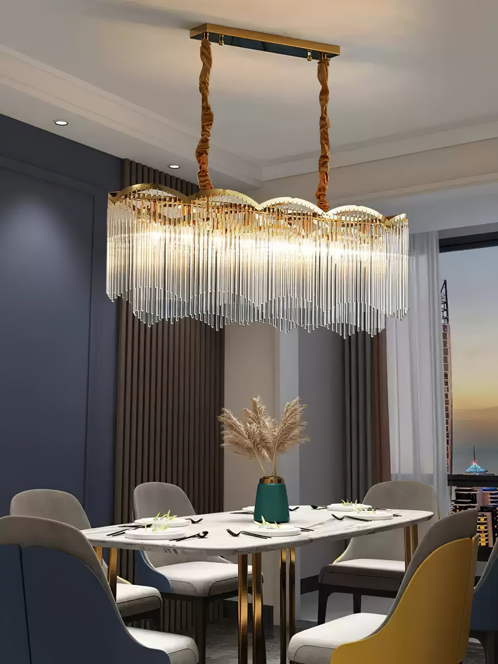 Idriseth Glass Chandelier-Moonnatur