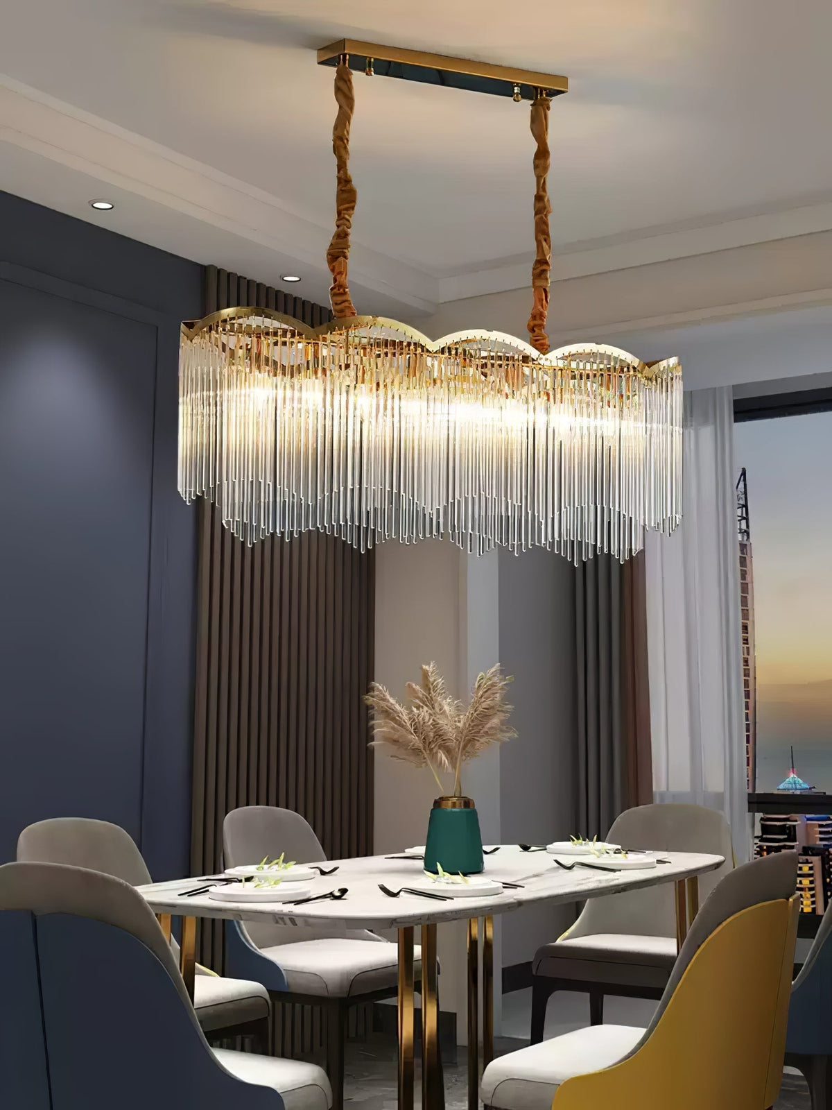 Idriseth Glass Chandelier-Moonnatur