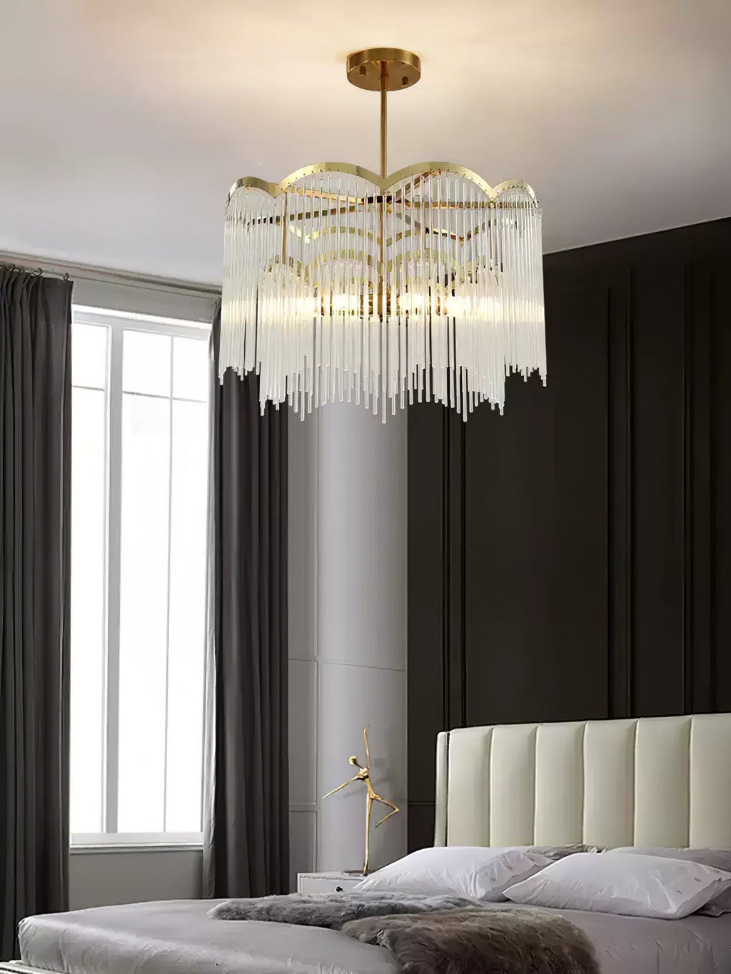 Idriseth Glass Chandelier-Moonnatur