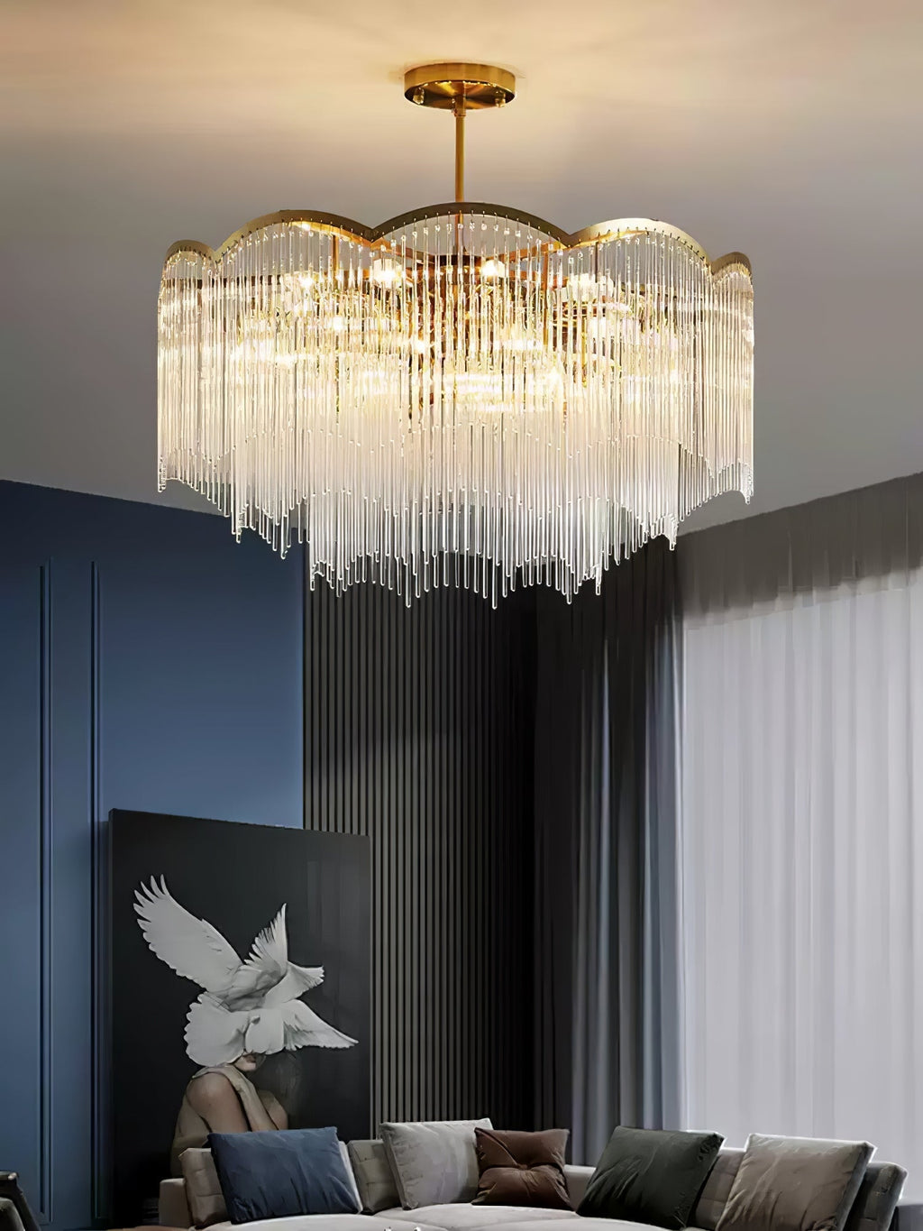 Idriseth Glass Chandelier-Moonnatur