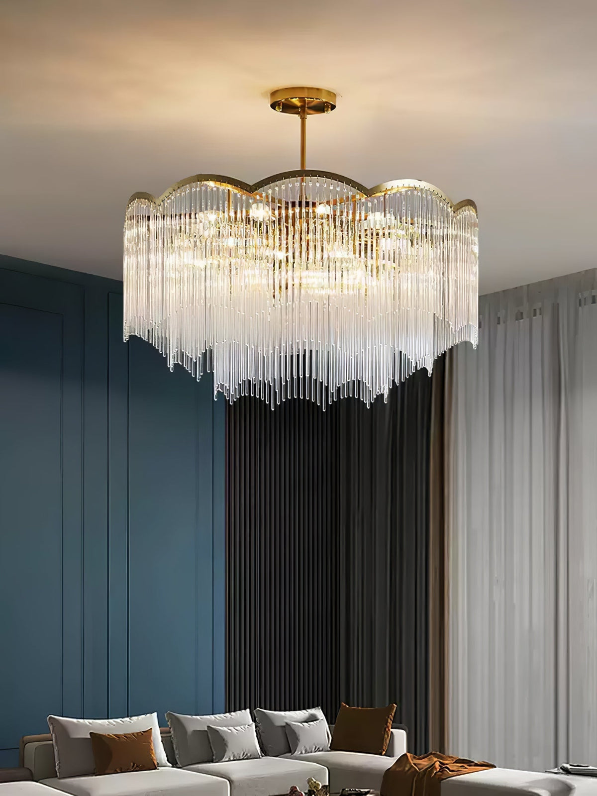 Idriseth Glass Chandelier-Moonnatur