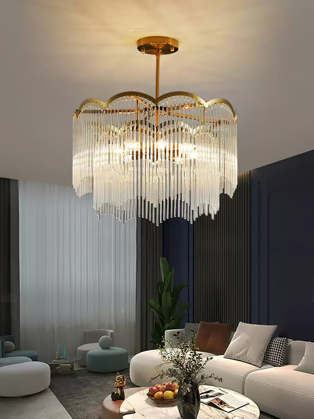 Idriseth Glass Chandelier-Moonnatur