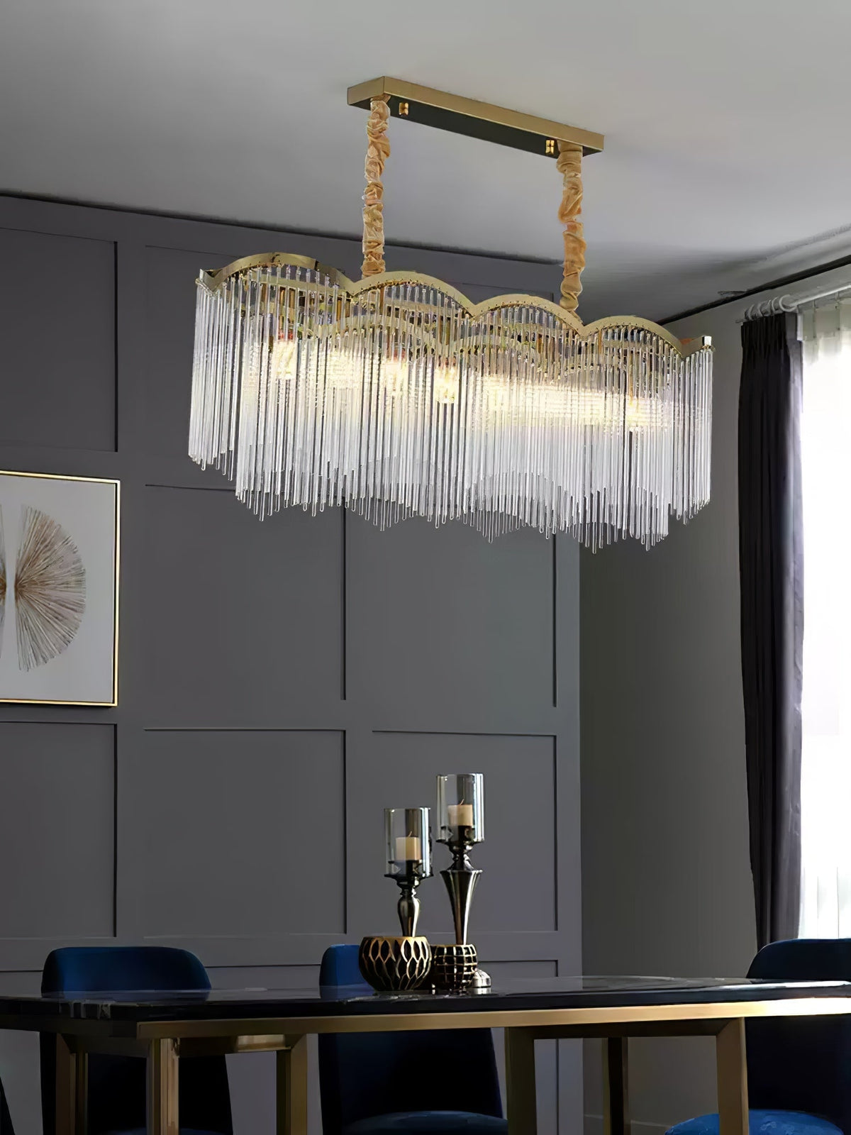 Idriseth Glass Chandelier-Moonnatur