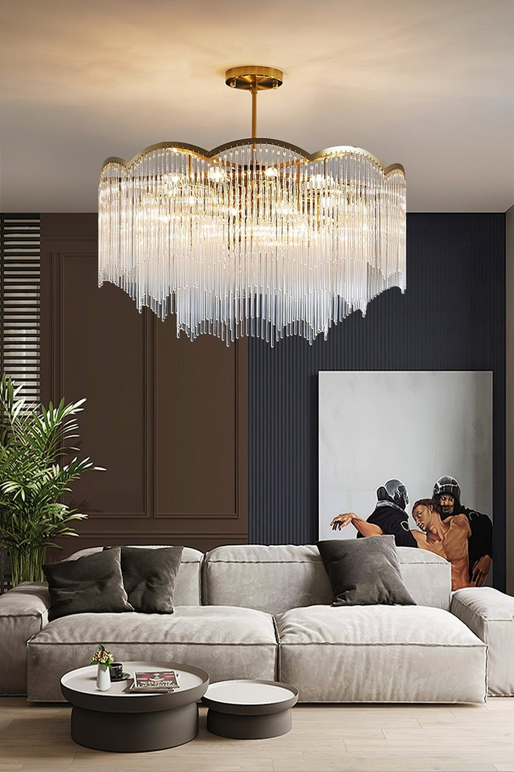 Idriseth Glass Chandelier-Moonnatur