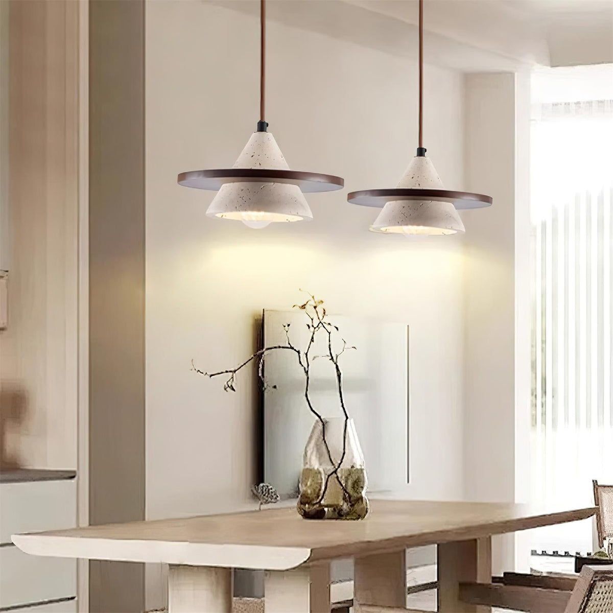 Laderley Travertine Pendant Light-Moonnatur