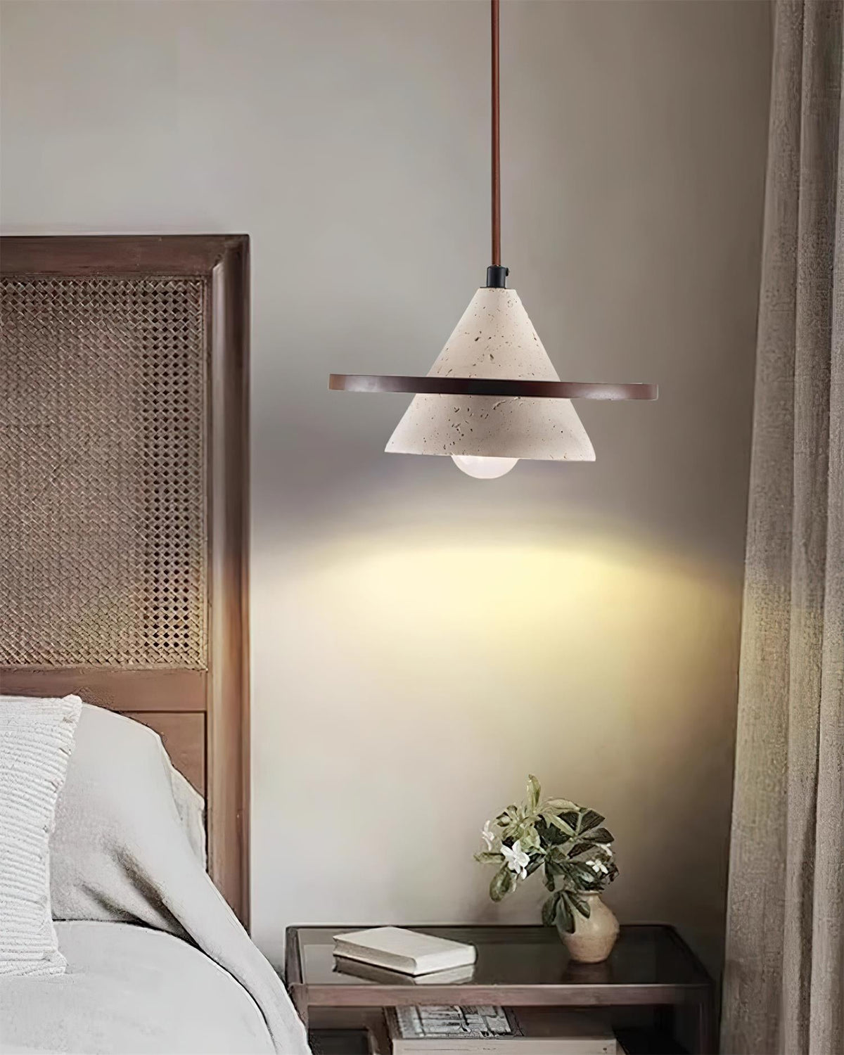 Laderley Travertine Pendant Light-Moonnatur