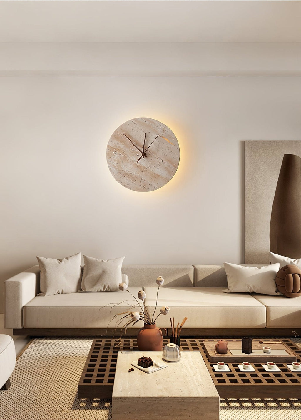 Aurevale Travertine Wall Light-Moonnatur