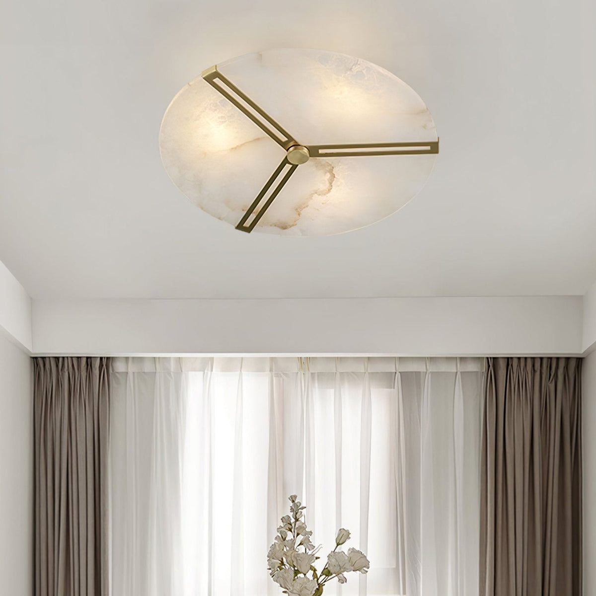 Hatherenora Alabaster Ceiling Light-Moonnatur