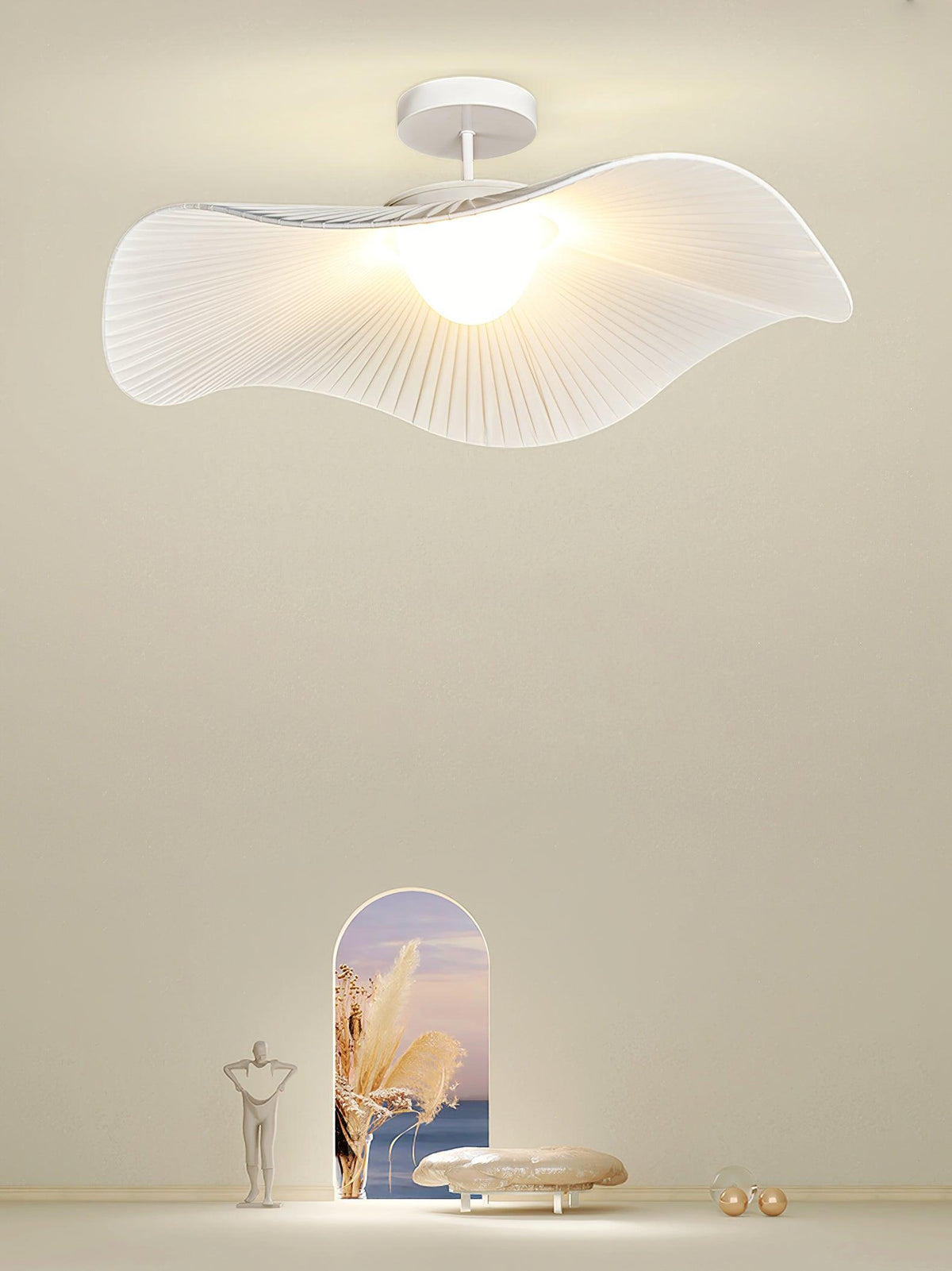 Ylenella Fabric Ceiling Light-Moonnatur