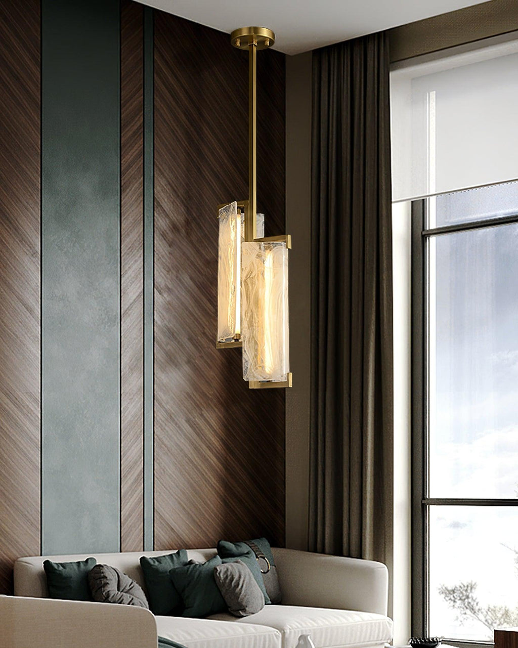 Dunselenna Glass Pendant Light-Moonnatur