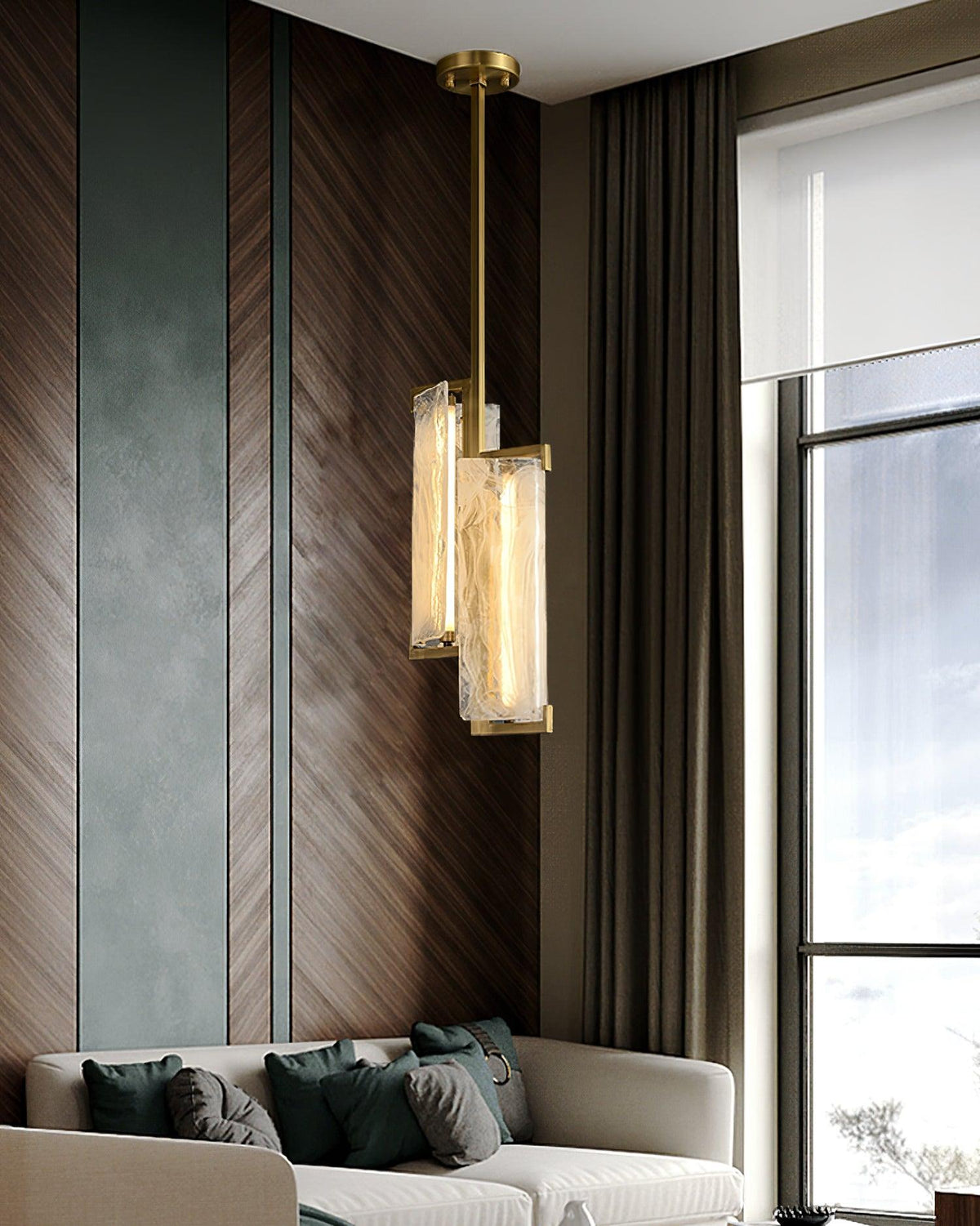 Dunselenna Glass Pendant Light-Moonnatur