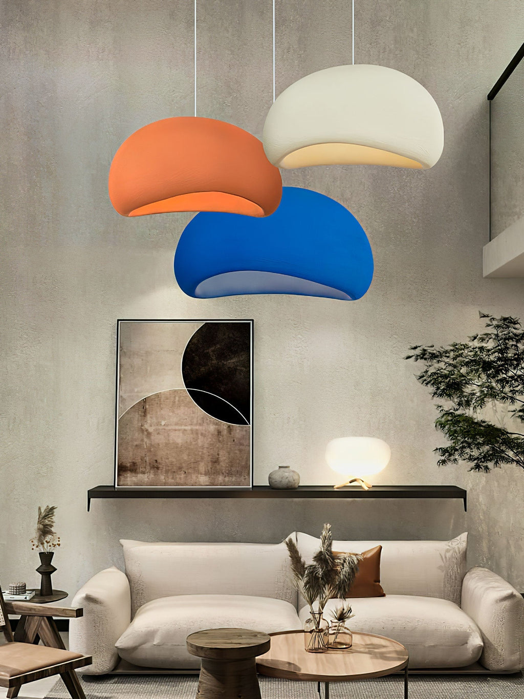 Helrenera Polystyrene Pendant Light-Moonnatur