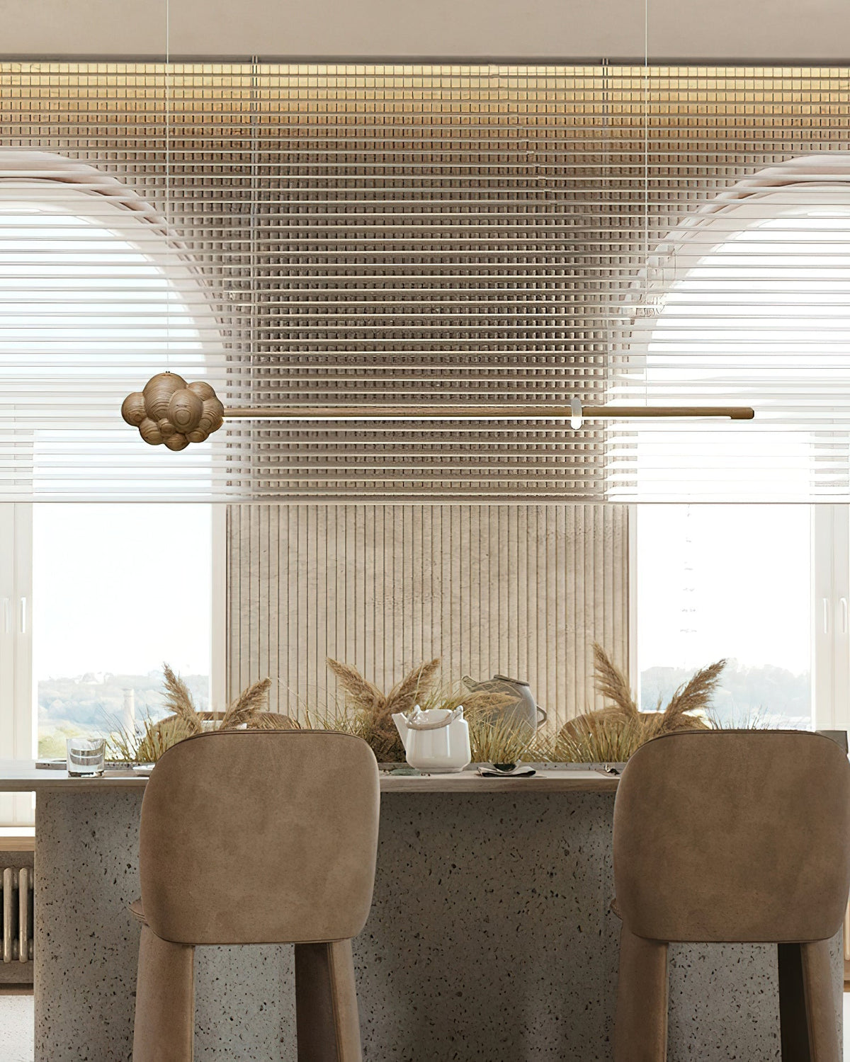 Ardanena Wood Pendant Light-Moonnatur
