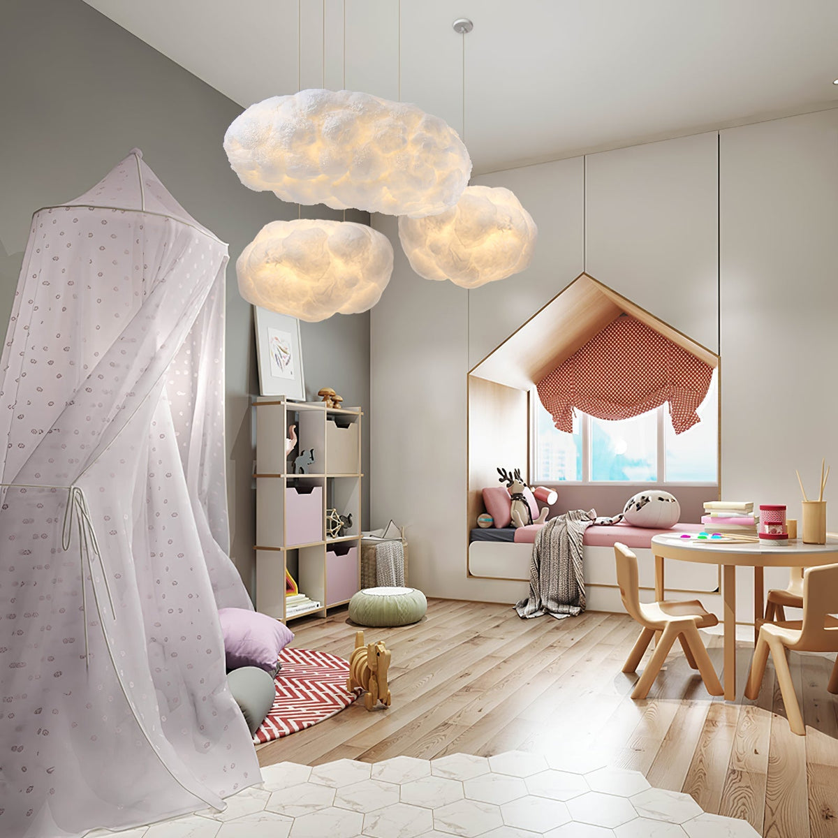 Gelmalia Fabric Pendant Light-Moonnatur
