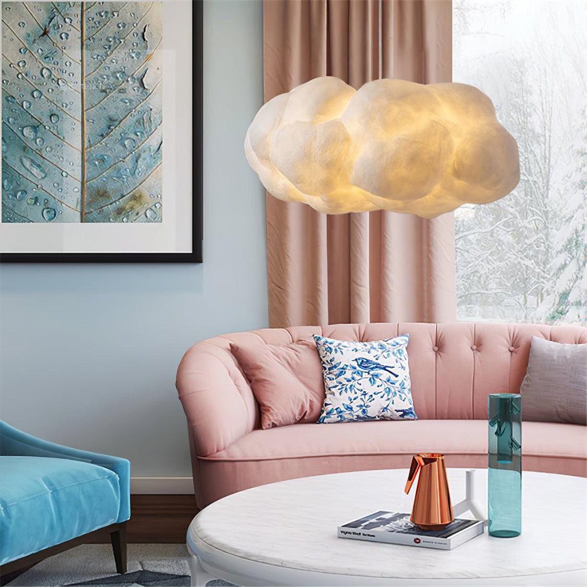 Gelmalia Fabric Pendant Light-Moonnatur