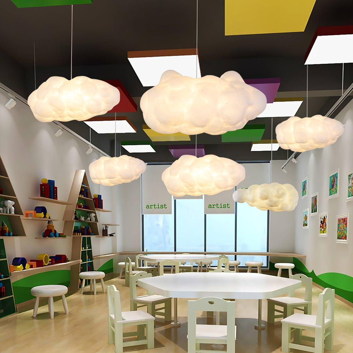 Gelmalia Fabric Pendant Light-Moonnatur