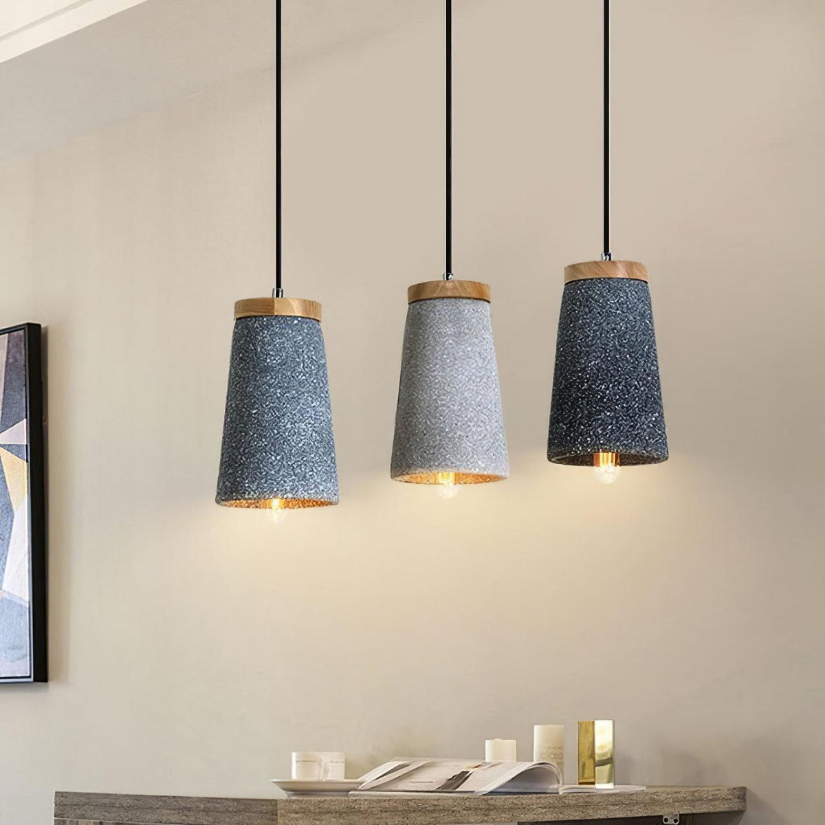 Eldeniel Cement Pendant Light-Moonnatur