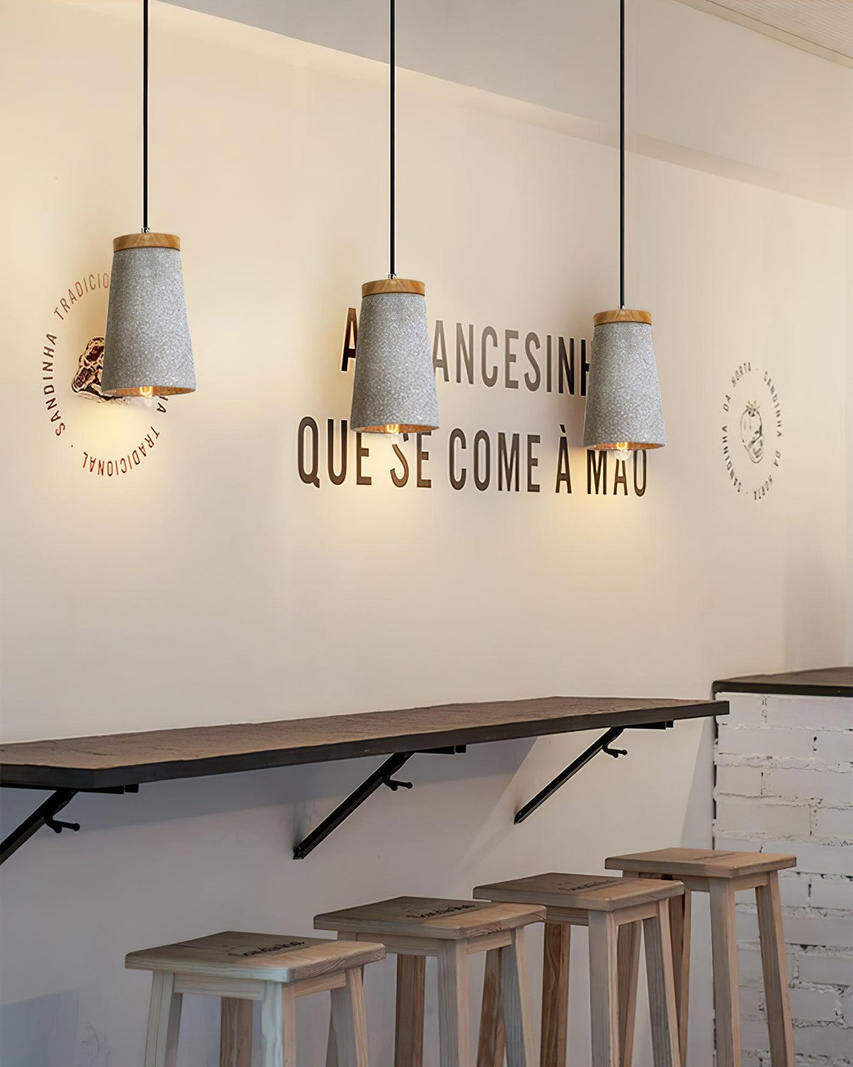 Eldeniel Cement Pendant Light-Moonnatur