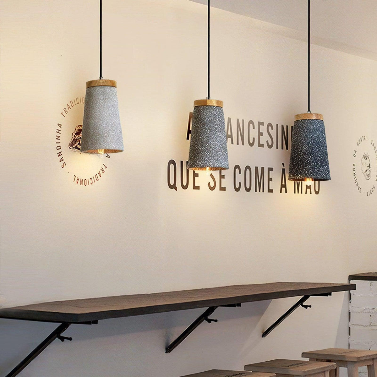 Eldeniel Cement Pendant Light-Moonnatur