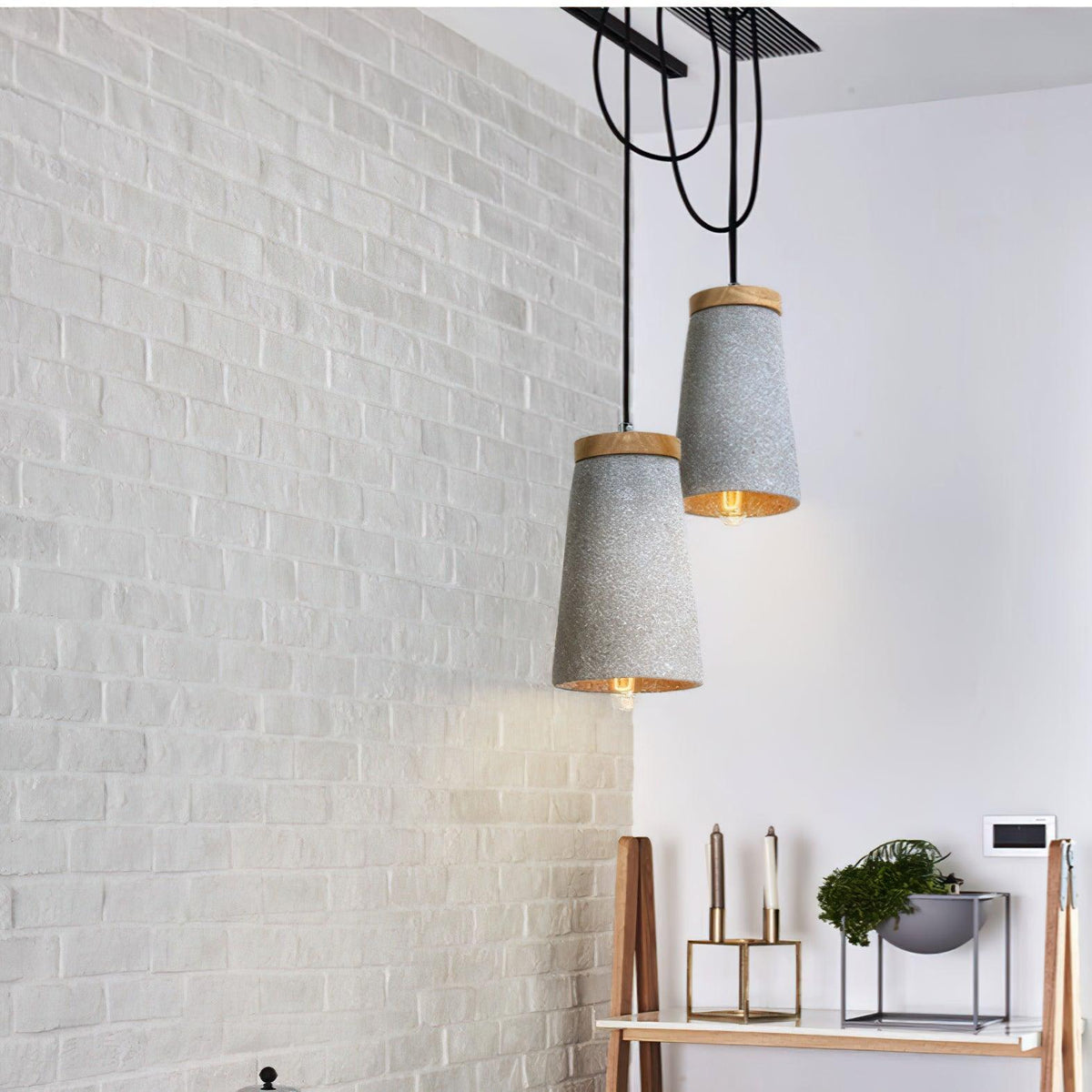Eldeniel Cement Pendant Light-Moonnatur