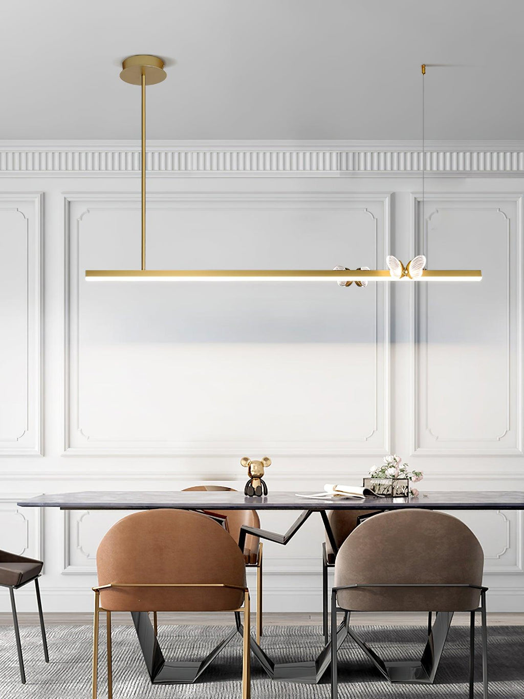 Wardenvale Aluminium Chandelier-Moonnatur