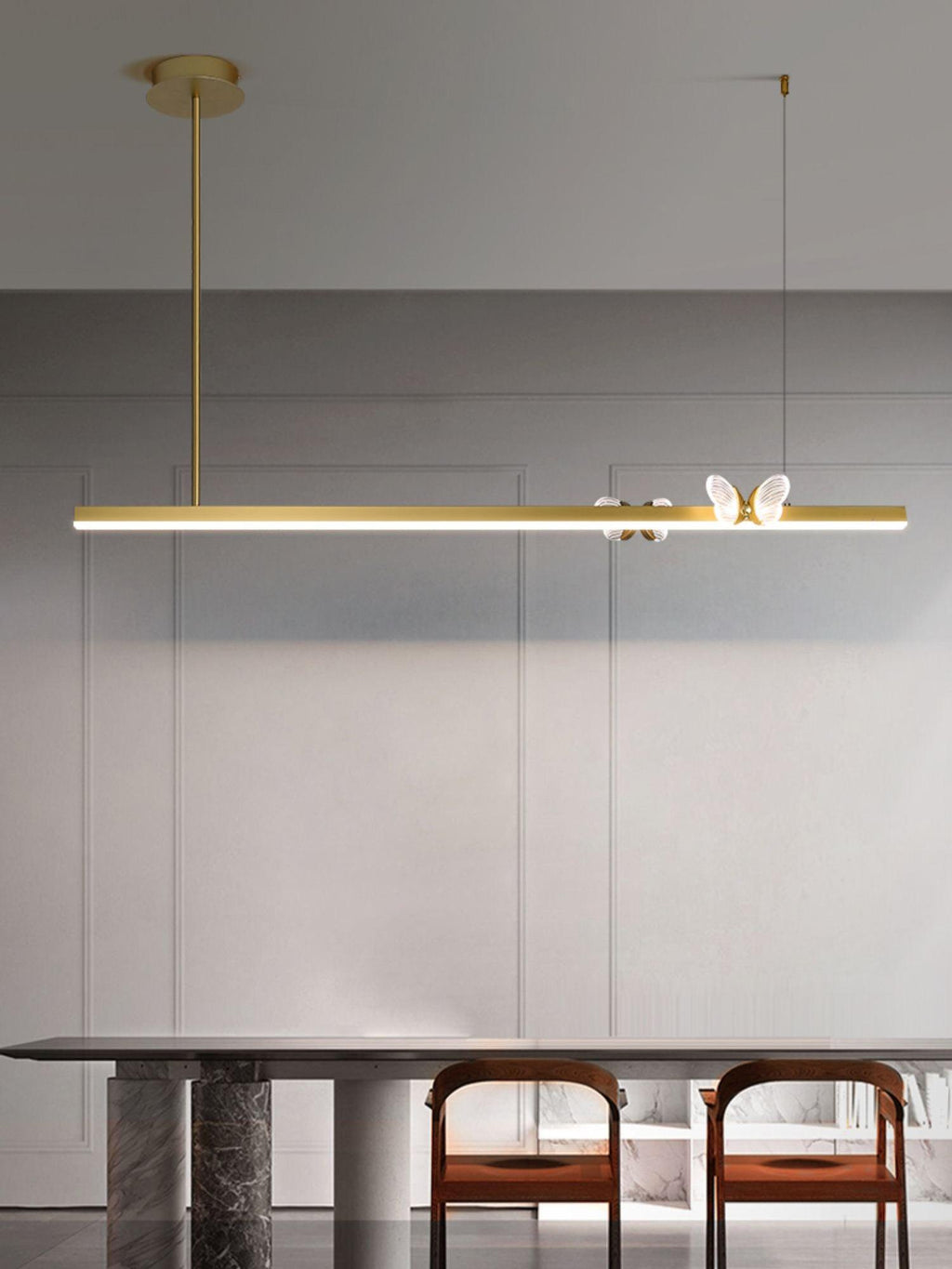 Wardenvale Aluminium Chandelier-Moonnatur