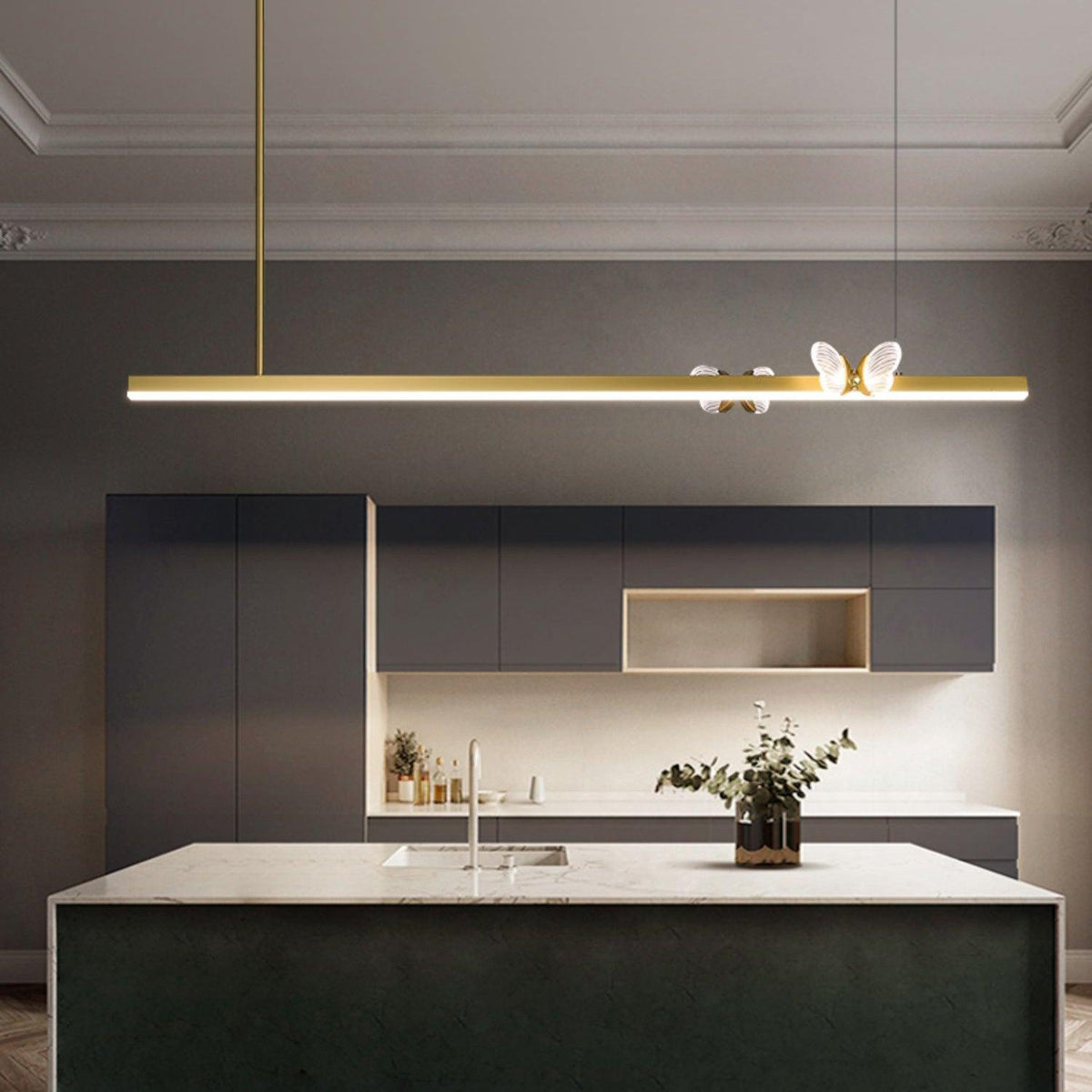 Wardenvale Aluminium Chandelier-Moonnatur