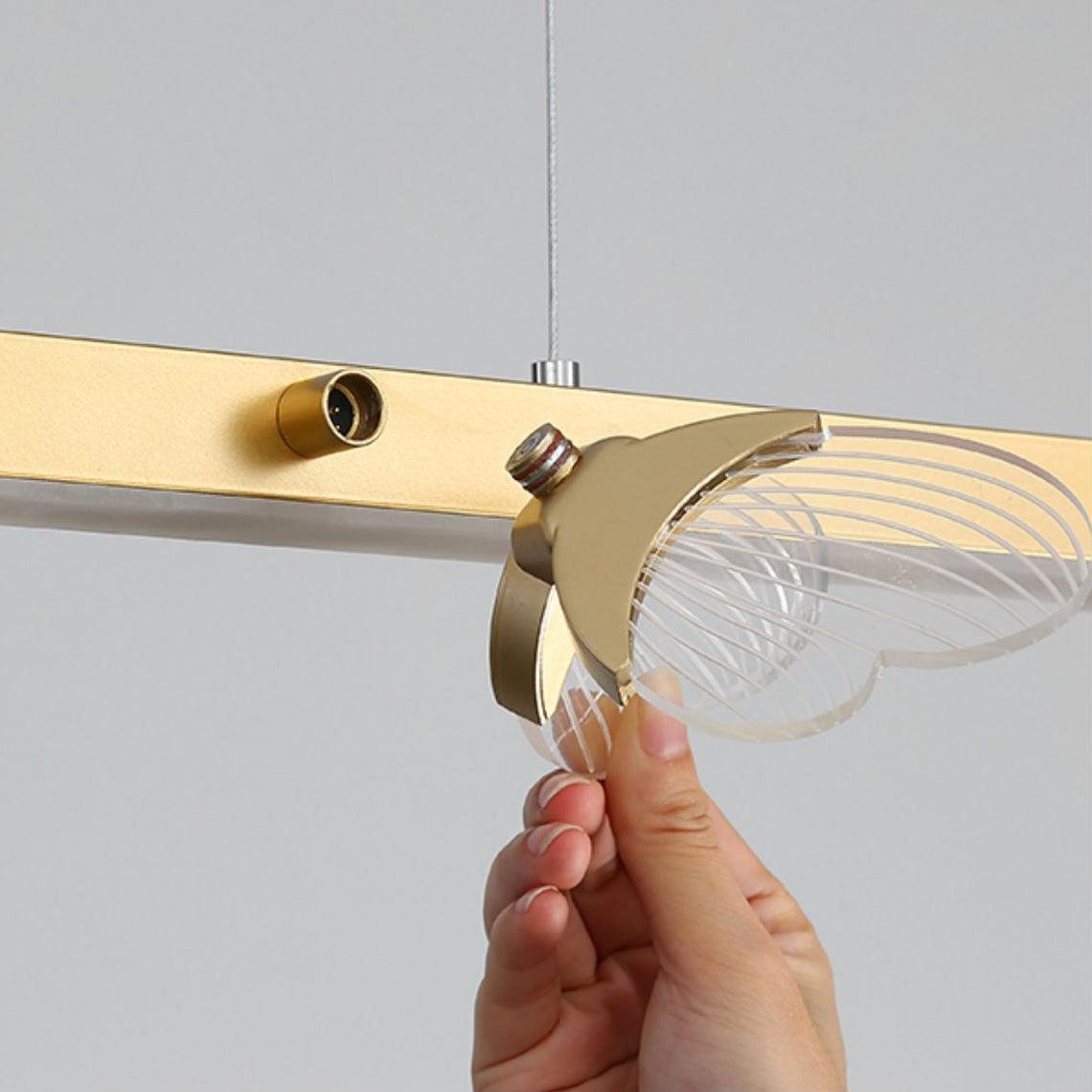 Wardenvale Aluminium Chandelier-Moonnatur