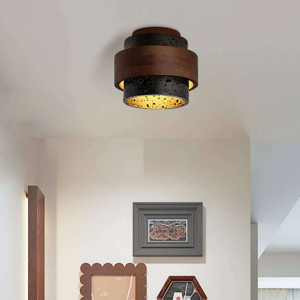 Yarrelden Travertine Ceiling Light-Moonnatur