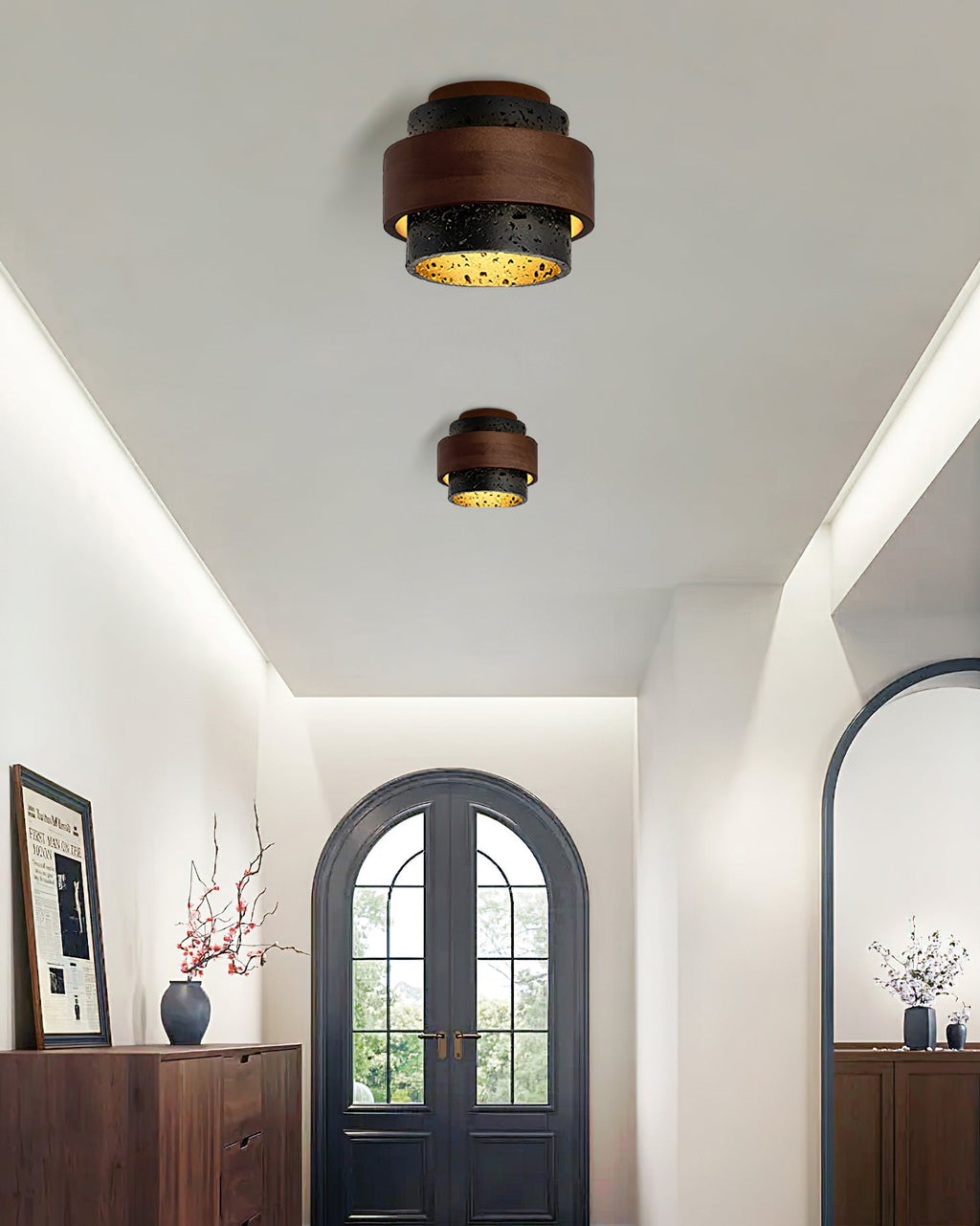 Yarrelden Travertine Ceiling Light-Moonnatur