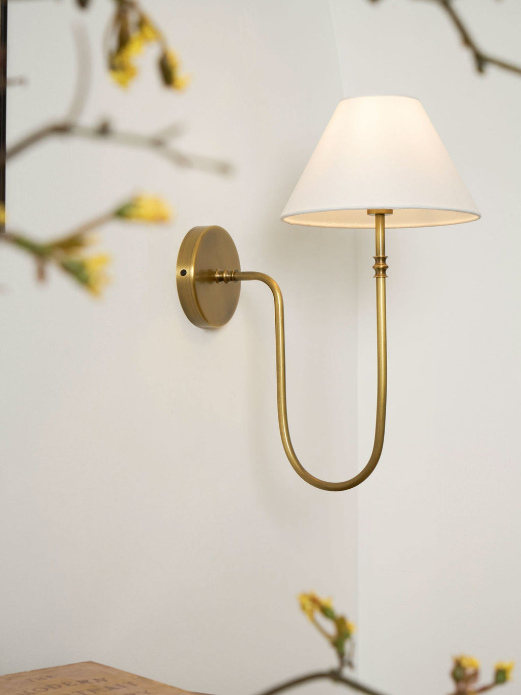 Korlisse Fabric Wall Light-Moonnatur