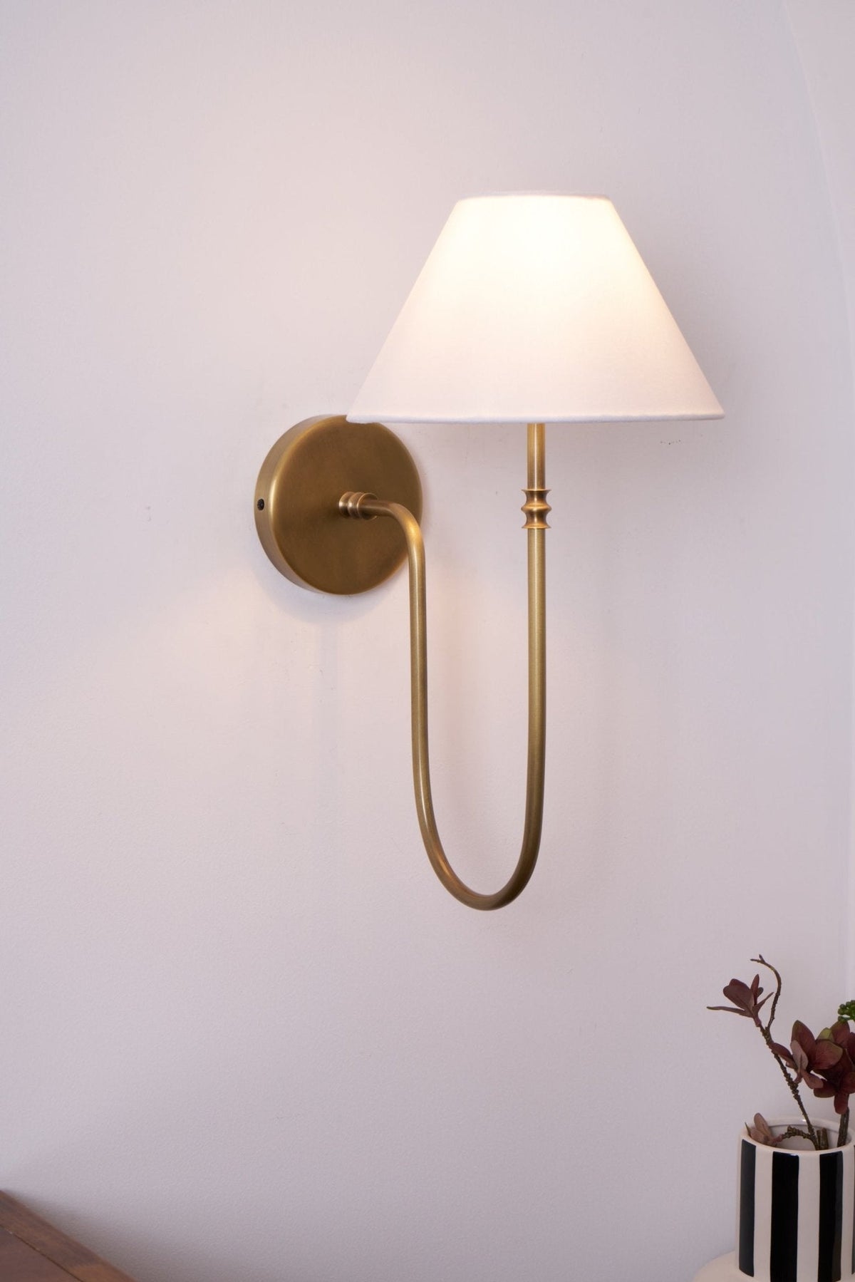 Korlisse Fabric Wall Light-Moonnatur