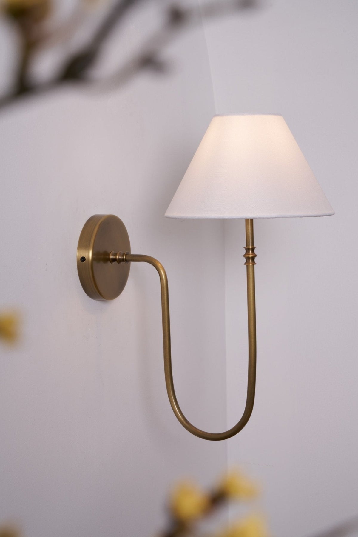 Korlisse Fabric Wall Light-Moonnatur