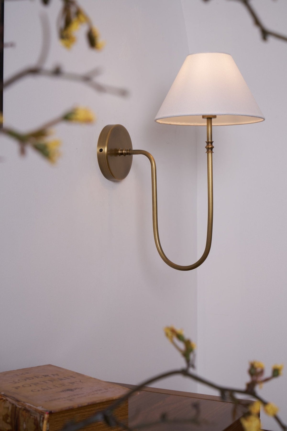 Korlisse Fabric Wall Light-Moonnatur