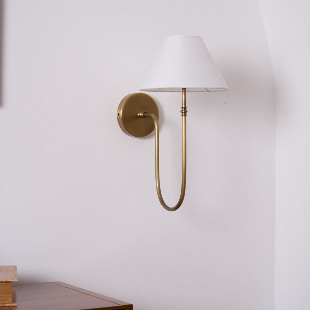 Korlisse Fabric Wall Light-Moonnatur