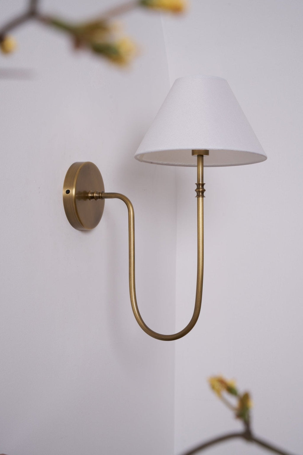 Korlisse Fabric Wall Light-Moonnatur