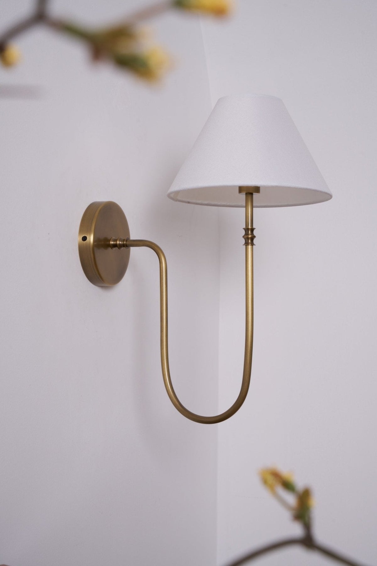 Korlisse Fabric Wall Light-Moonnatur
