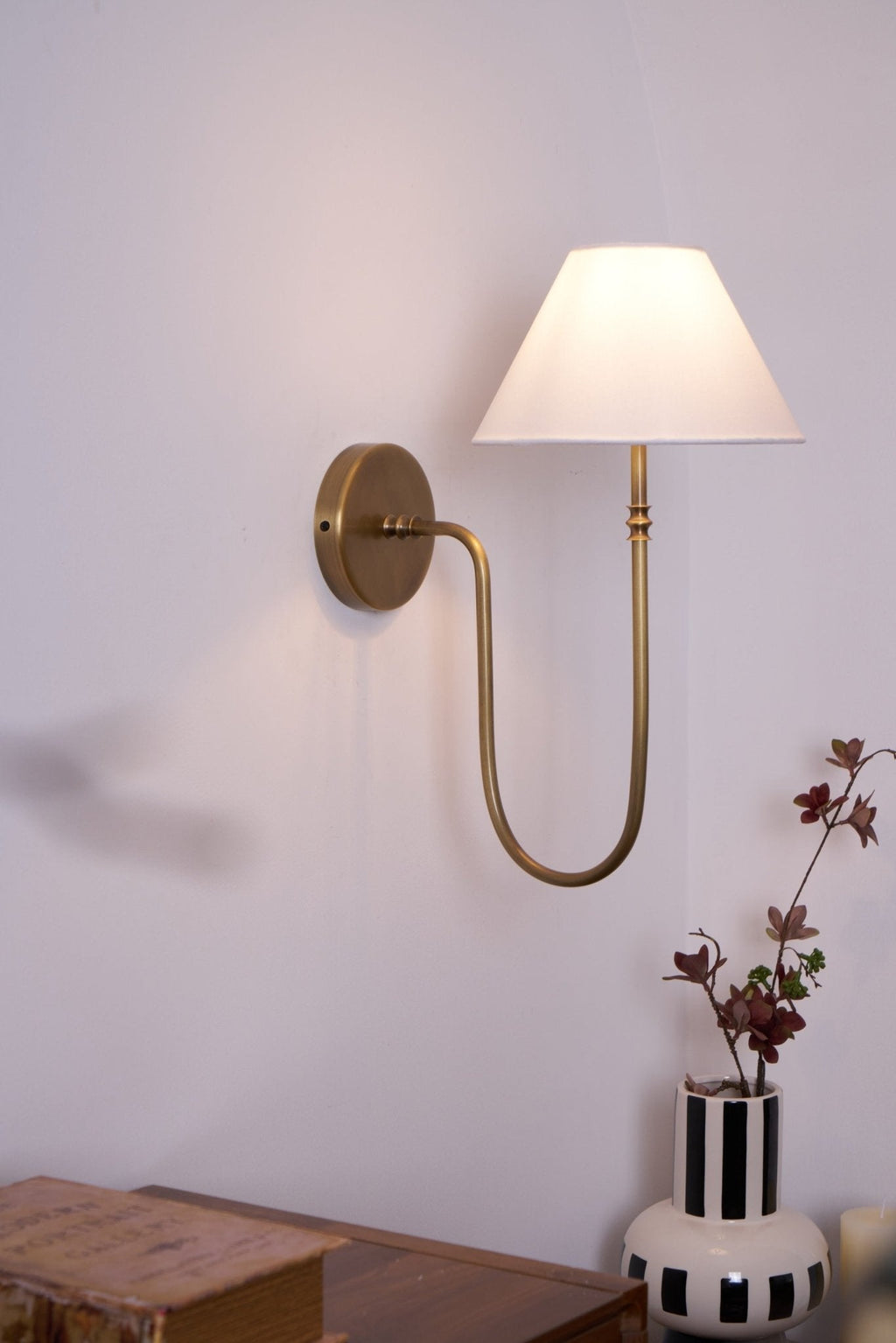 Korlisse Fabric Wall Light-Moonnatur