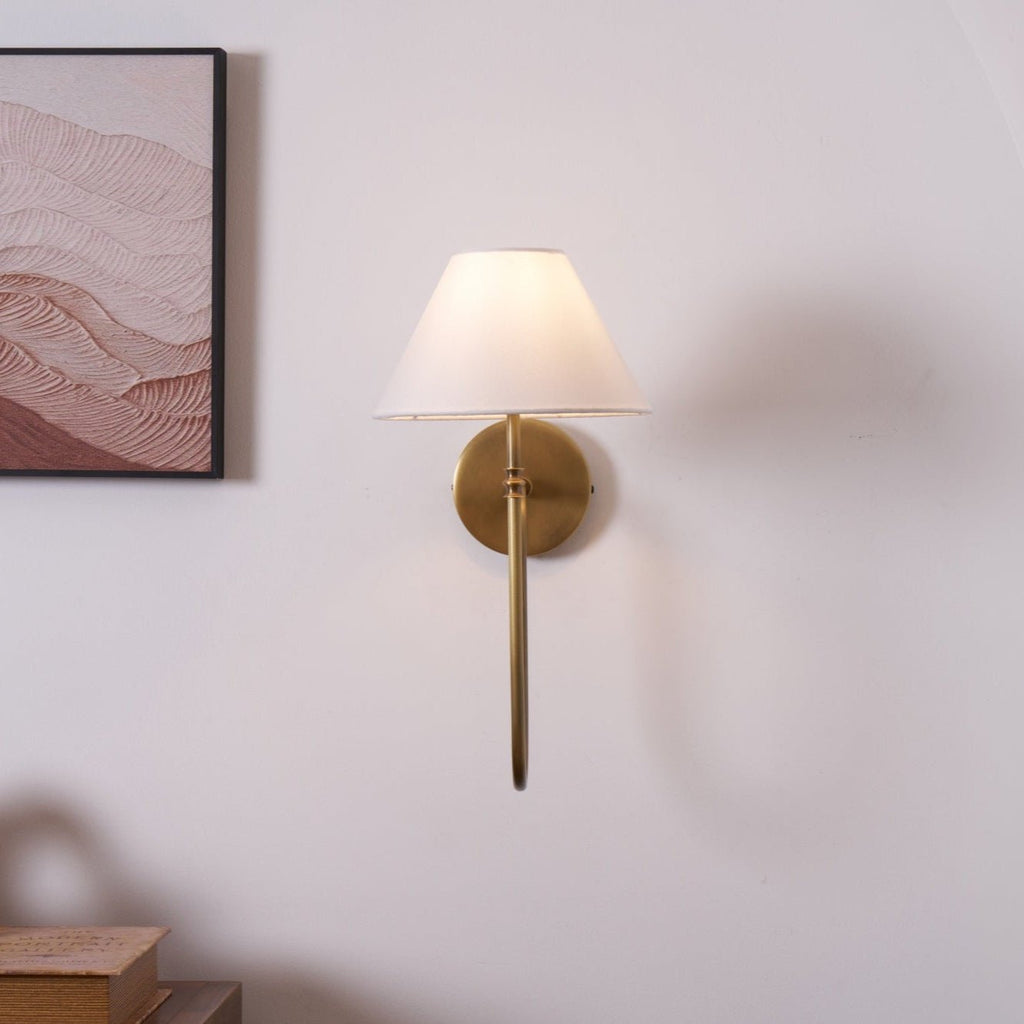 Korlisse Fabric Wall Light-Moonnatur