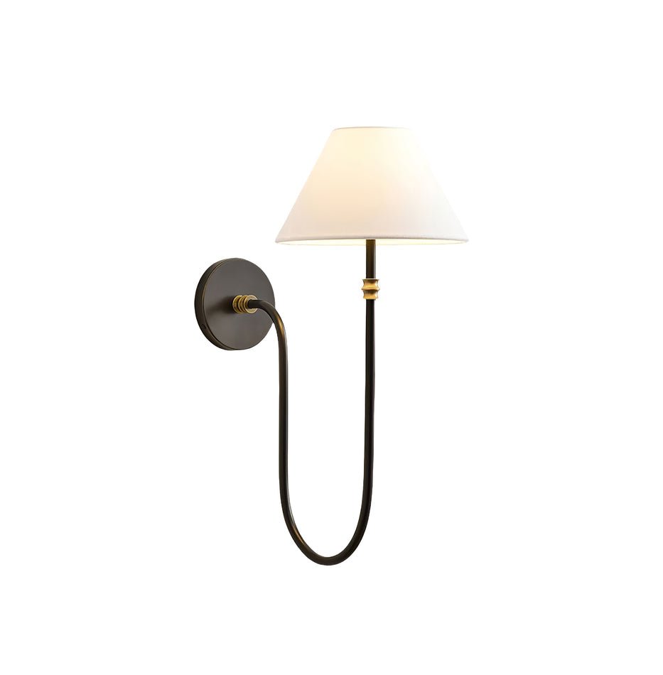 Korlisse Fabric Wall Light-Moonnatur