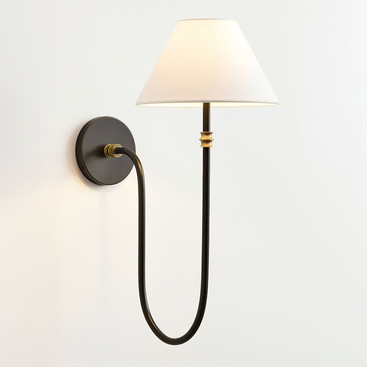 Korlisse Fabric Wall Light-Moonnatur