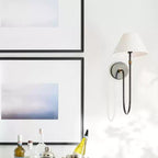 Korlisse Fabric Wall Light-Moonnatur