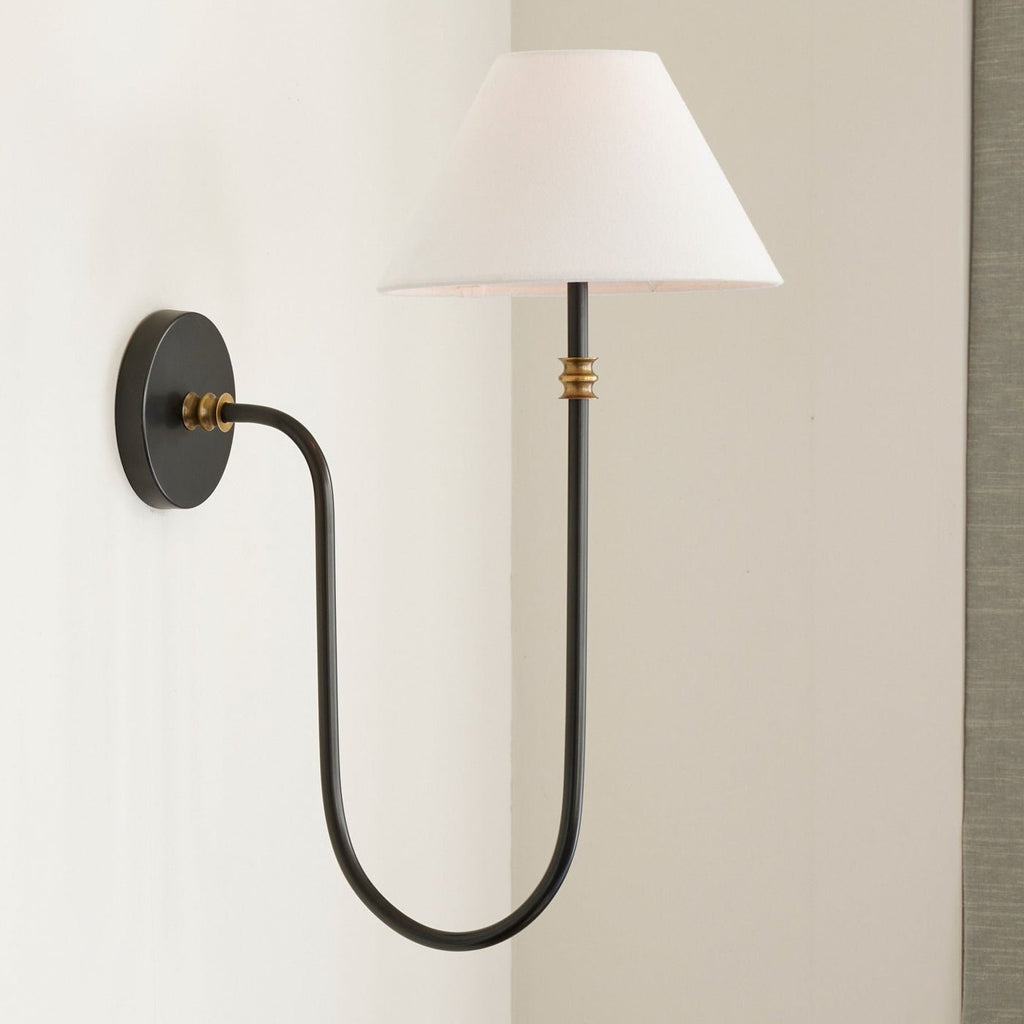 Korlisse Fabric Wall Light-Moonnatur