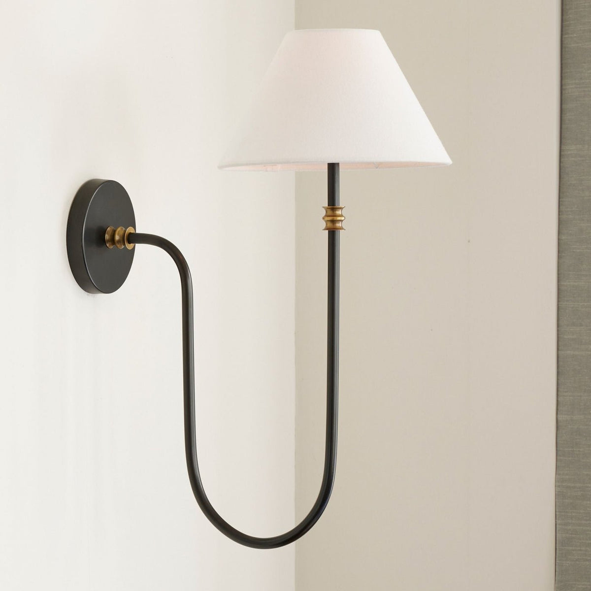 Korlisse Fabric Wall Light-Moonnatur