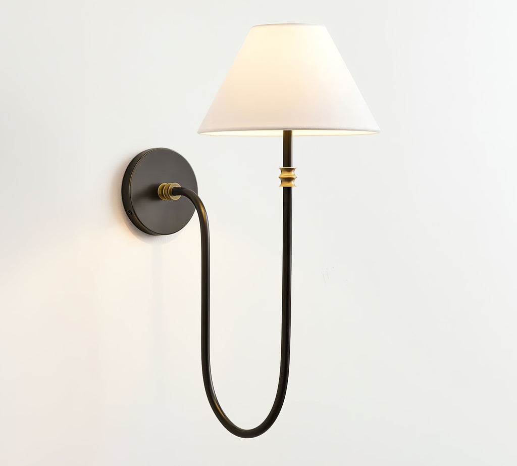 Korlisse Fabric Wall Light-Moonnatur