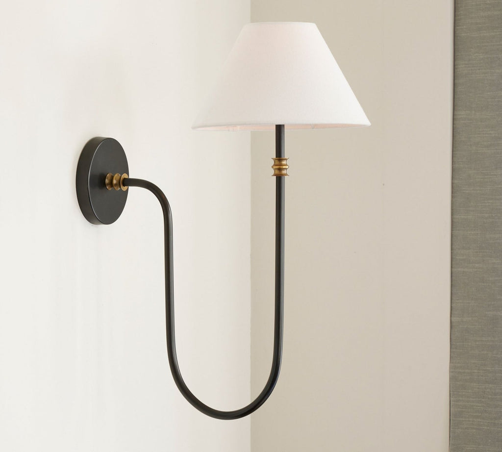 Korlisse Fabric Wall Light-Moonnatur