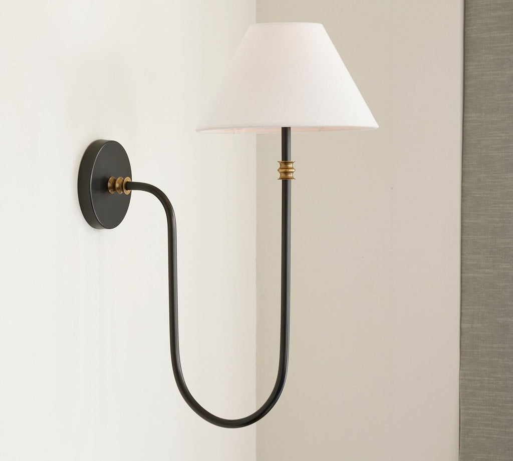 Korlisse Fabric Wall Light-Moonnatur