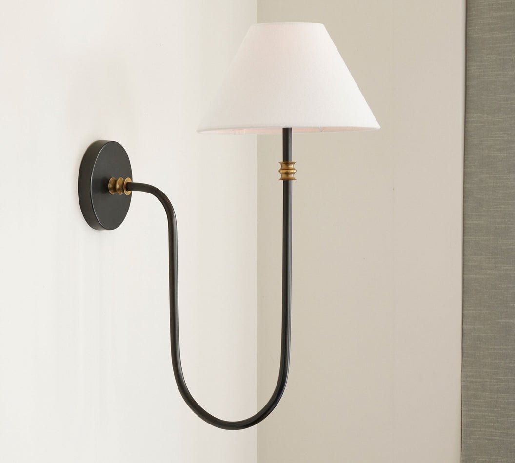 Korlisse Fabric Wall Light-Moonnatur