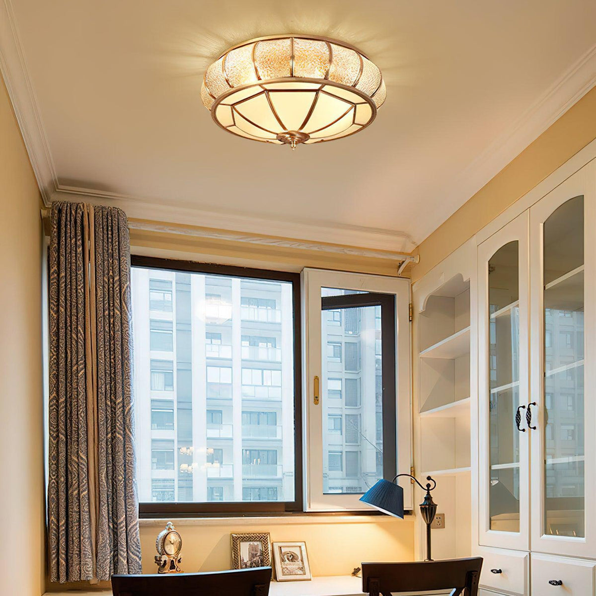 Hadrenora Glass Ceiling Light-Moonnatur