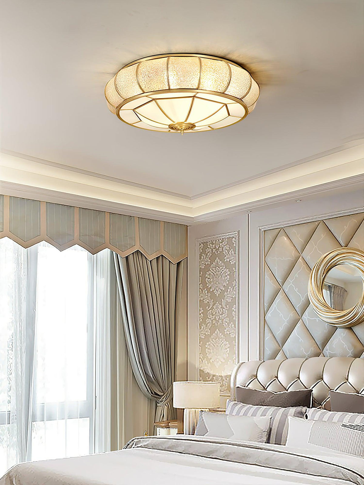 Hadrenora Glass Ceiling Light-Moonnatur